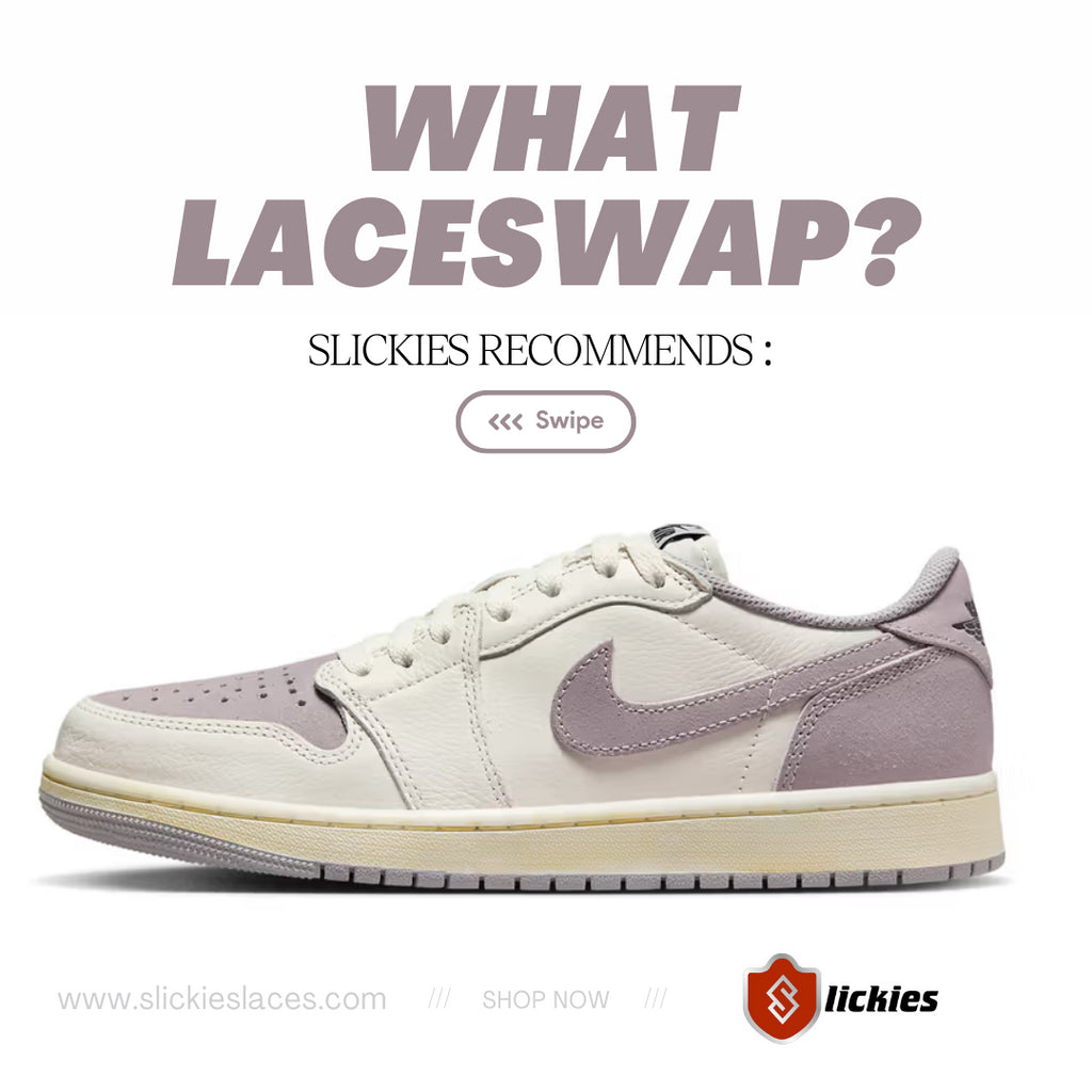 NIKE Air Jordan 1 Low Atmosphere Grey : Where to buy the best laces? | Slickieslaces