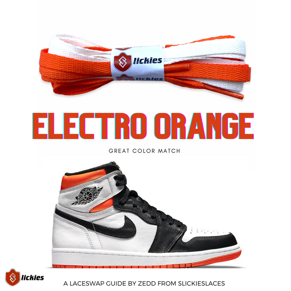Jordan 1 Electro Orange : Where to buy shoe laces? | By Slickieslaces