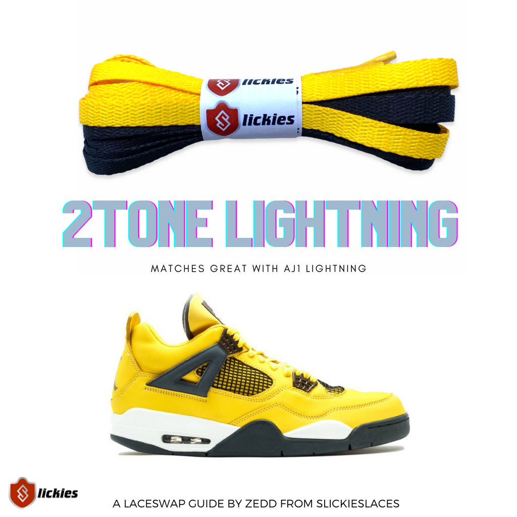 Jordan 4 Lightning : Where to buy shoe laces? | By Slickieslaces