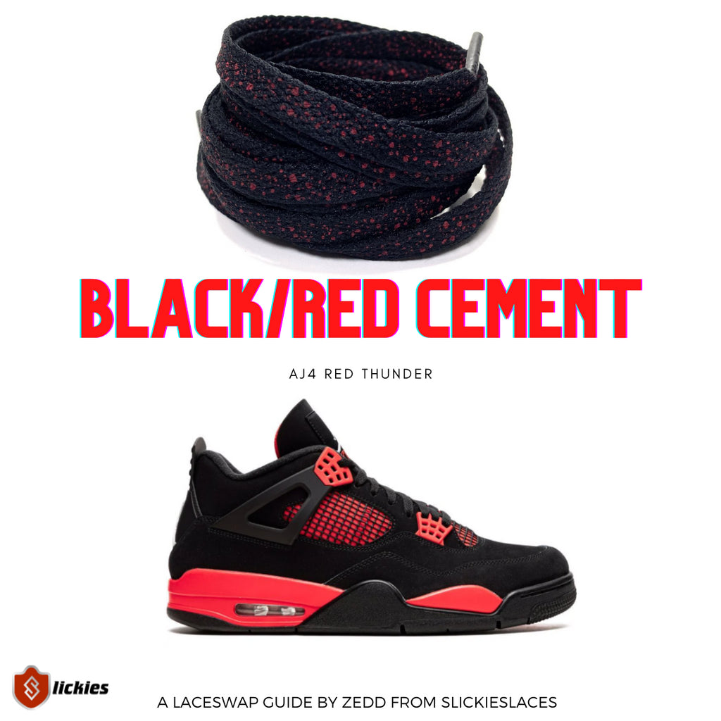 Jordan 4 Red Thunder : Where to buy shoe laces? | By Slickieslaces