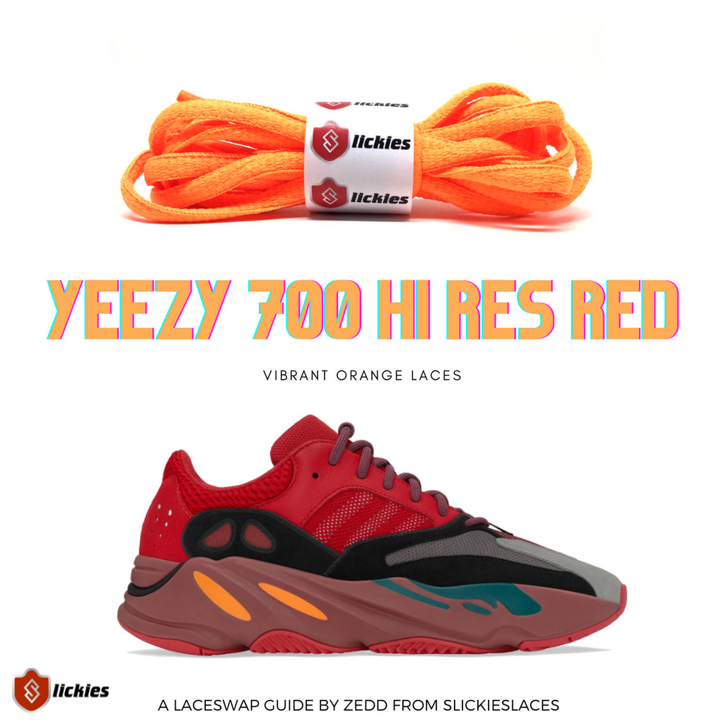 Yeezy 700 Hi Res Red : Where to buy shoe laces? | By Slickieslaces