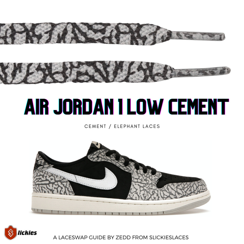 Air Jordan 1 Low OG Cement : Where to buy shoelaces? | Slickieslaces