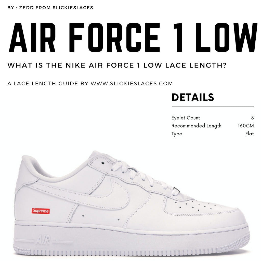 What is the NIKE Air Force 1 Low lace length? - Air Force 1 Low Replacement Laces