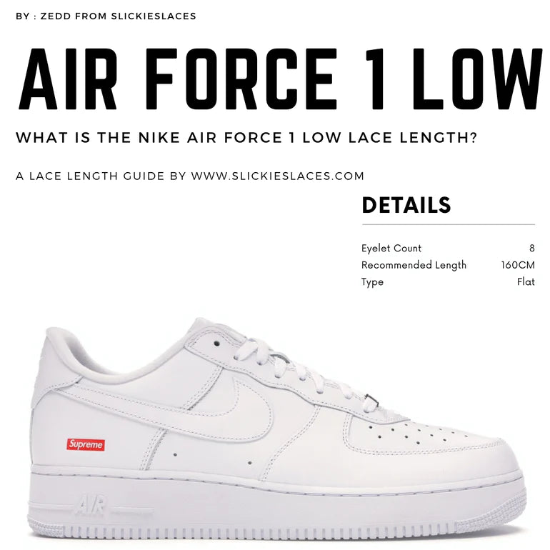 How long are Air Force 1 laces? : Slickieslaces