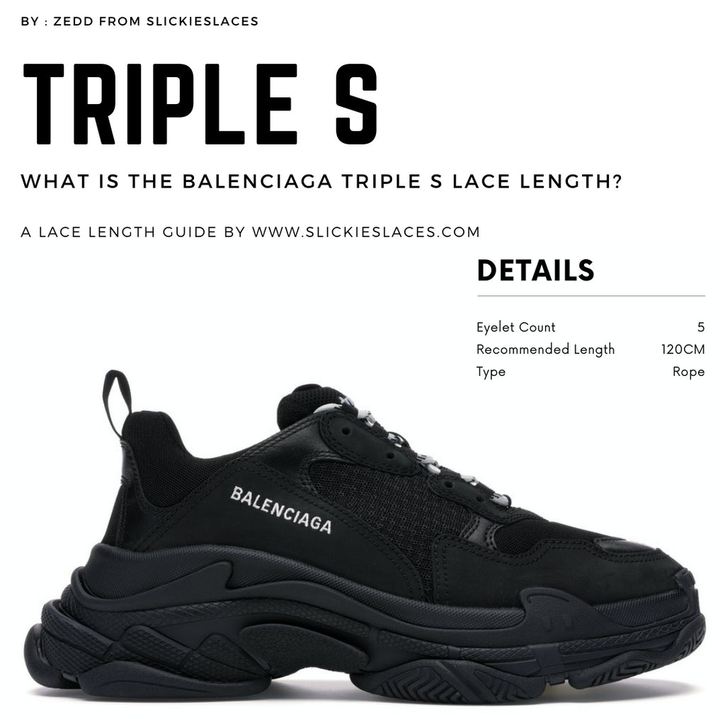 What is the Balenciaga Triple S lace length? - Triple S Replacement Laces