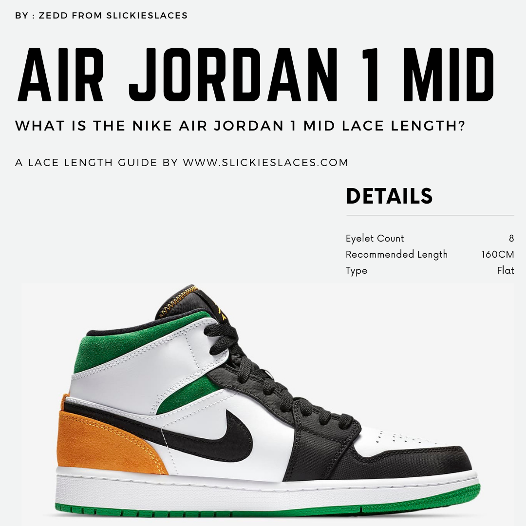 jordan mid lace length