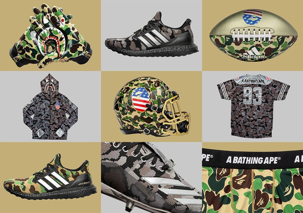 BAPE x adidas Football Super Bowl collection