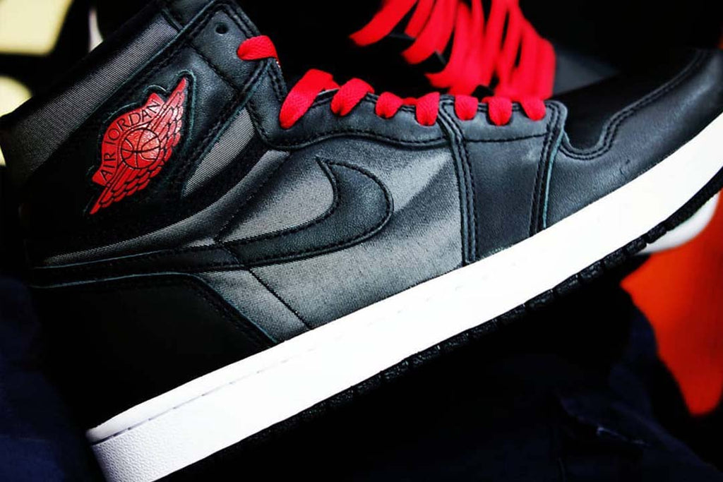 Luxurious Black Satin takes over the Air Jordan 1 silhouette