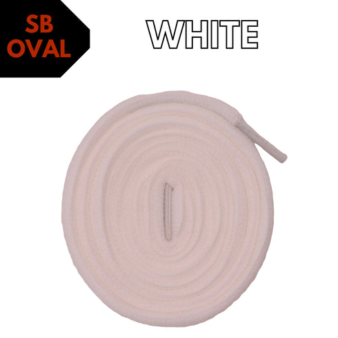 BASICS Oval SB Dunk Laces - White