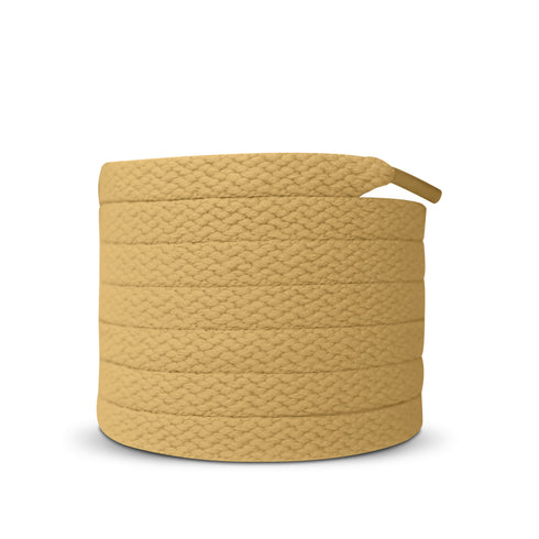 Jordan 1 Laces Basics Flat Thin - Buttermilk / Yellow Laces for Palomino Jordan 1