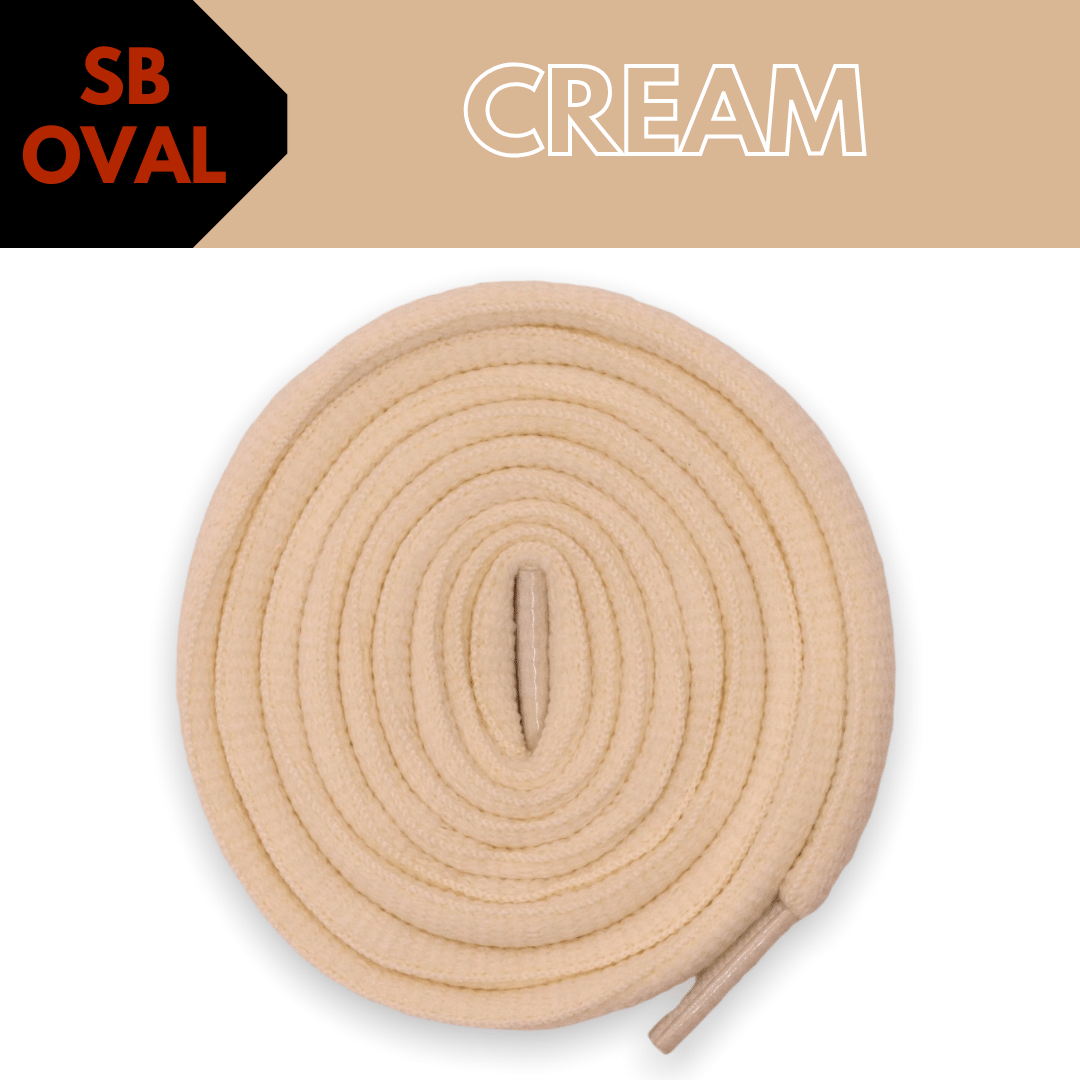 Cream 2025 oval laces