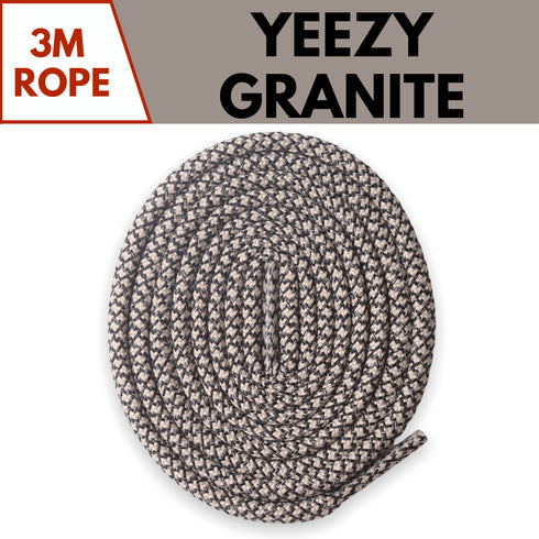 Yeezy Laces 3M Reflective Rope Laces V2 - Granite Laces Grey for Yeezy Granite / Slate