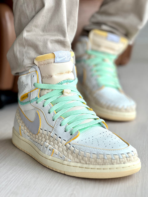 Jordan 1 Laces Basics Flat Thin - Fresh Mint Laces for Air Jordan 1 Patina Brown