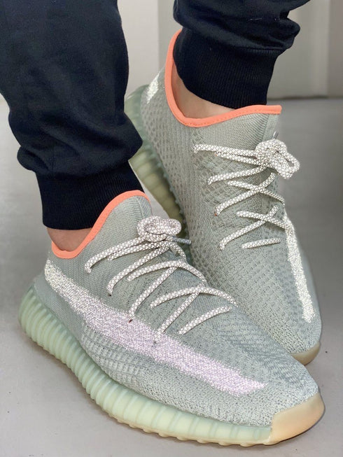 Yeezy Laces 3M Reflective Static Desert Sage Green Rope Laces for Yeezy Boost 350 V2 Desert Sage