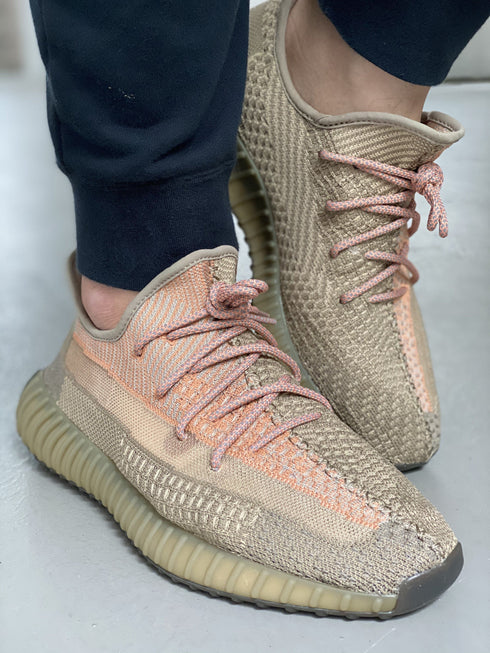 Yeezy Laces 3M Reflective Static Sand Orange Rope Laces for Yeezy Boost 350 V2 Eliada / Sand Taupe