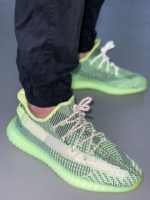 Yeezy Laces 3M Reflective Rope Laces V2 - Glow in the Dark Green Laces for Yeezy Boost 350 V2 Yeezreel