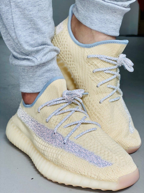 Yeezy Laces 3M Reflective Rope Laces V2 - Linen Blue Laces for Yeezy Boost 350 V2 Linen / Ash Blue