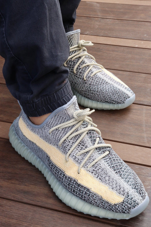 Yeezy Laces 3M Reflective Static Ash Blue Yellow Rope Laces