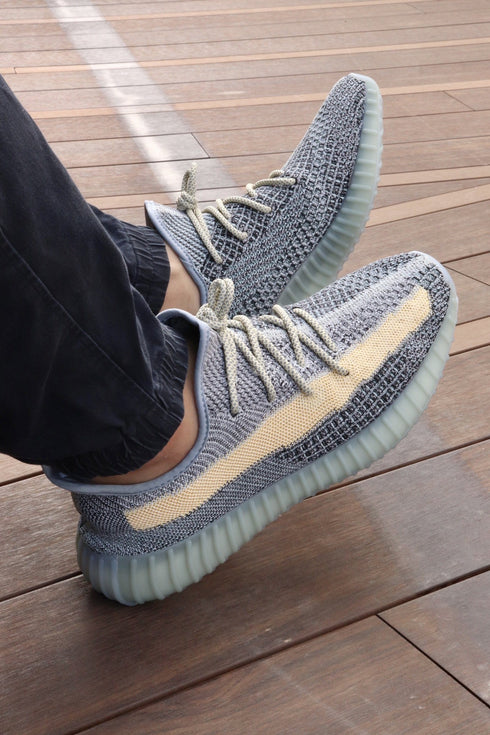 Yeezy Laces 3M Reflective Static Ash Blue Yellow Rope Laces