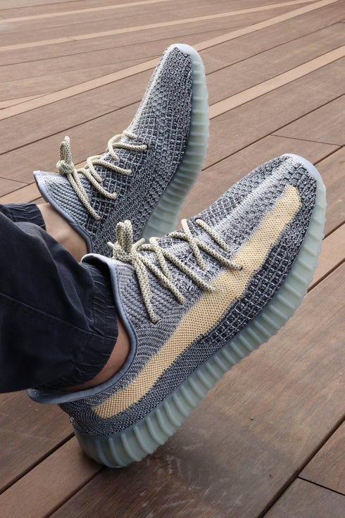 Yeezy Laces 3M Reflective Static Ash Blue Yellow Rope Laces