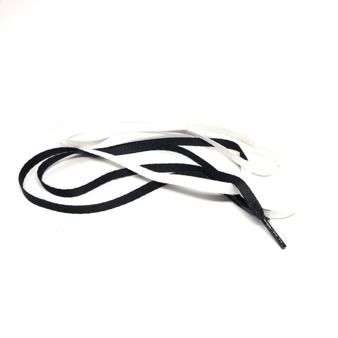 Jordan 1 Laces 2TONE Union Flat - White with Black Tips