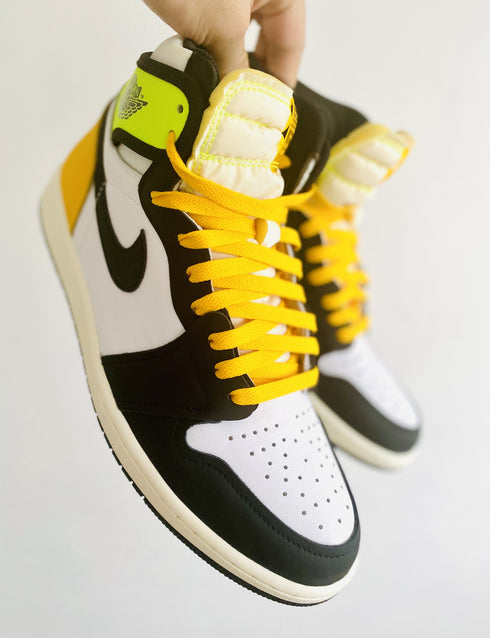 Jordan 1 Laces Basics Flat Thin - Union Jordan 1 Yellow Laces / University Gold