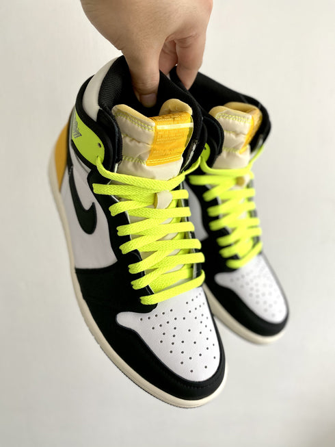 Jordan 1 Laces Basics Flat Thin - Yellow Volt Laces for Volt Gold AJ1 Air Jordan 1