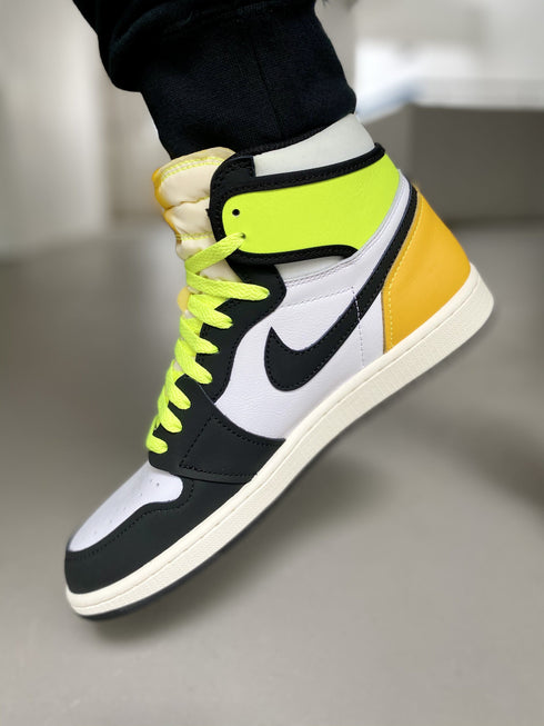 Jordan 1 Laces Basics Flat Thin - Yellow Volt Laces for Volt Gold AJ1 Air Jordan 1