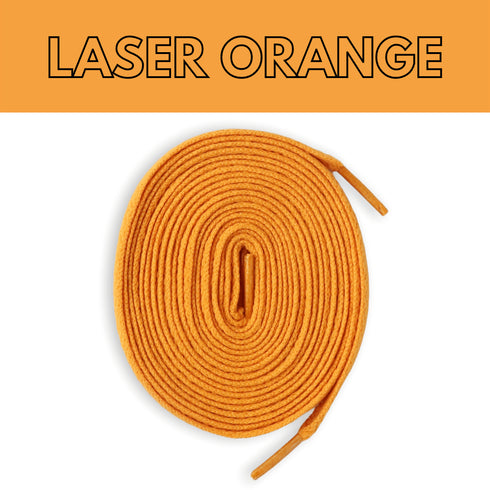 Jordan 1 Laces Basics Flat Thin - Laser Orange Laces