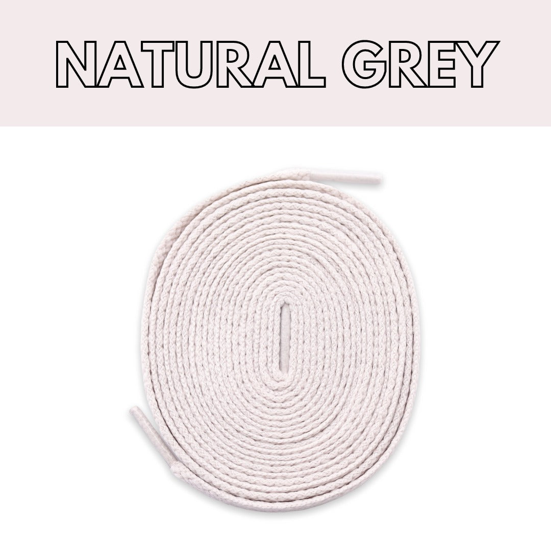 Jordan 1 Laces Basics Flat Thin - Natural Grey Laces – Slickies