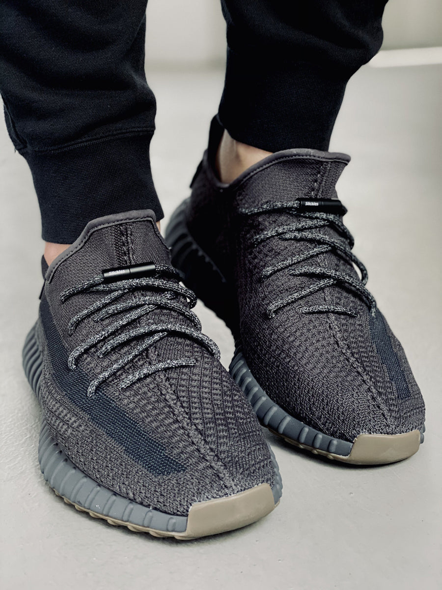 Infinity Yeezy Lace Locks Matte Black Slickieslaces