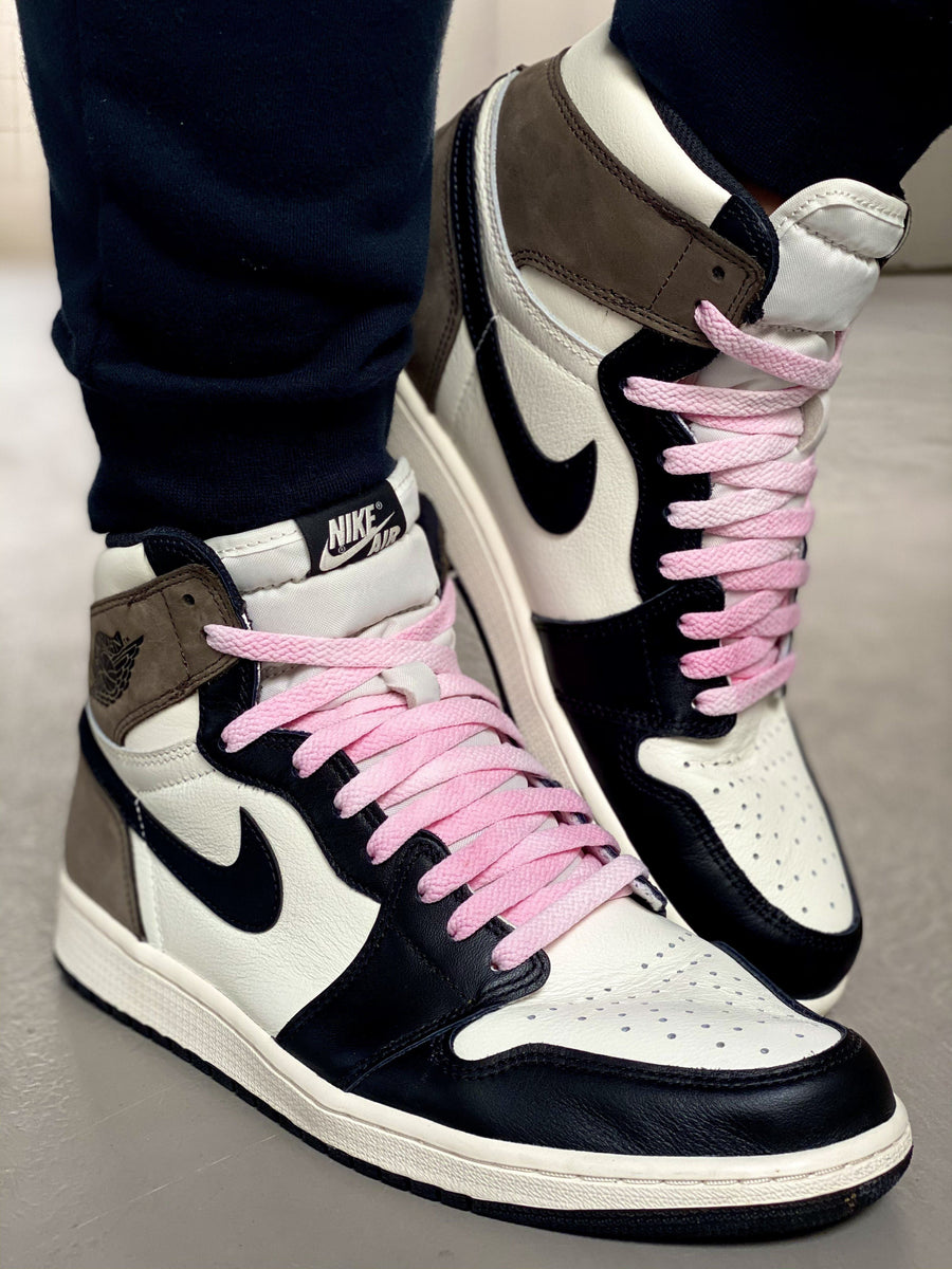 Jordan 1 shop pink laces