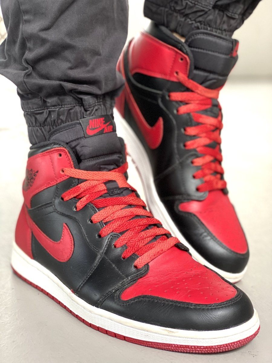 Red jordan shoe laces online