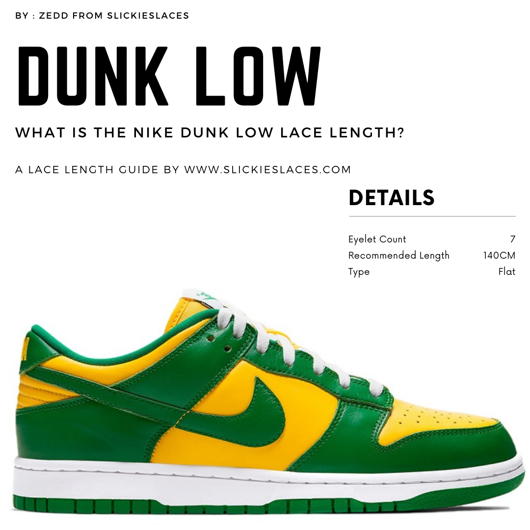 dronken esthetisch mot What is the NIKE Dunk Low lace length? - Dunk Low Replacement Laces –  Slickies