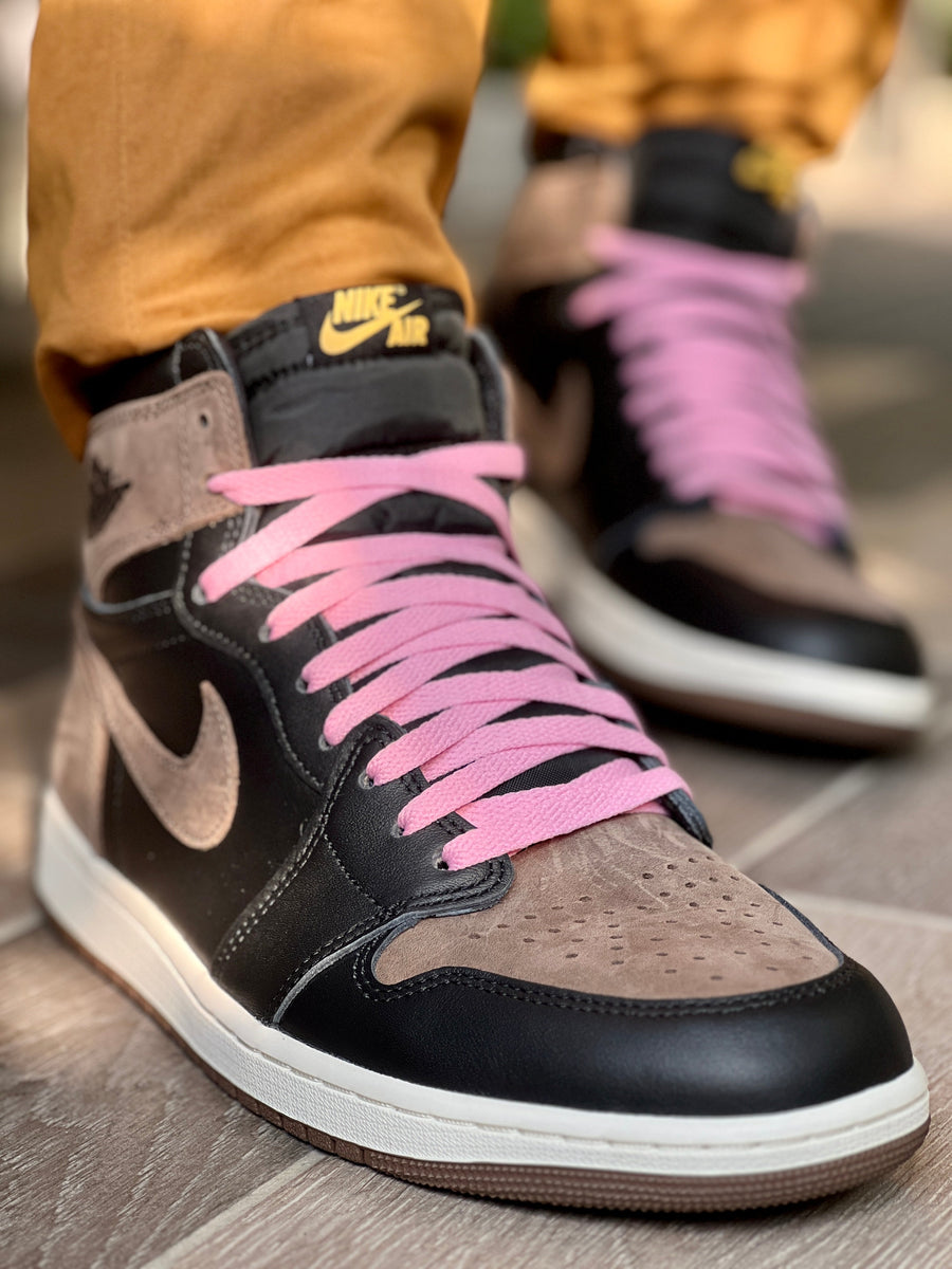 Jordan 1 Laces Basics Flat Thin - Pastel Pink Laces for Travis Scott C â Slickies