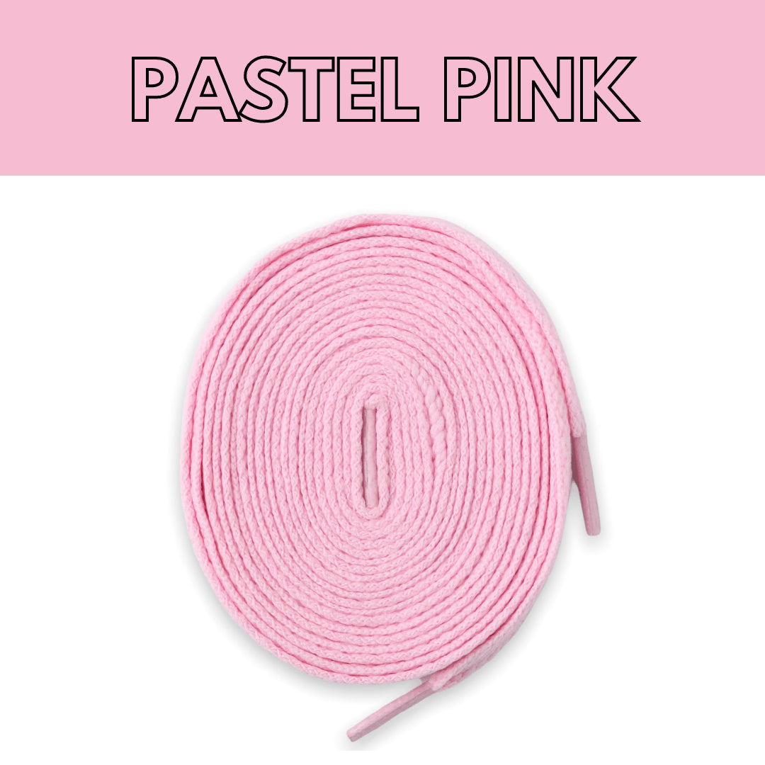 Jordan 1 Laces Basics Flat Thin - Pastel Pink Laces for Travis Scott C â Slickies